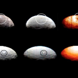 Un nuevo mapa a color del planeta enano Ceres ha revelado hasta diez puntos brillantes en su superficieNASA/JPL