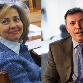 La fiscal del Tribunal Supremo Consuelo Madrigal y al magistrado Joaquín Bosch.