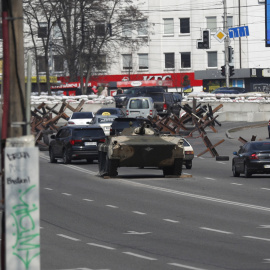 Barricadas en Kiev, Ucrania, en una imagen del 24 de marzo de 2022.