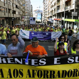Manifestación de afectados por las preferentes. ROSA VEIGA/E.P.