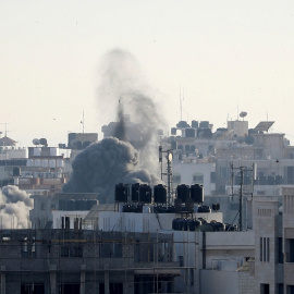 05/05/2019 - Caída de un misil durante los ataques aéreos israelíes en la ciudad de Gaza el 5 de mayo de 2019 | Reuters/ Mohammed Salem