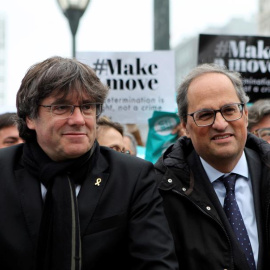Puigdemont y Torra, hace unos días en Bruselas. EFE/Ana Belinchón