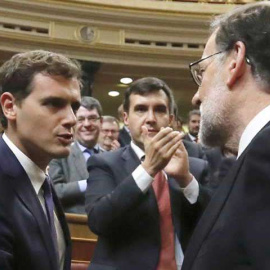 Albert Rivera y Mariano Rajoy en la investidura del expresidente del PP / EFE