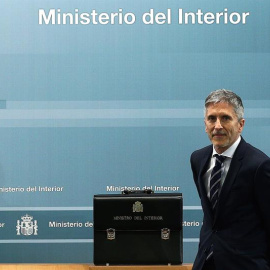El ministro del Interior Fernando Grande-Marlaska, durante la ceremonia de traspaso de cartera en el Ministerio del Interior en Madrid.- EFE/Rodrigo Jiménez