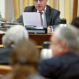 El director general de la Agencia Tributaria, Santiago Menéndez, durante su comparencia  en el Congreso. EFE/Juan Carlos Hidalgo