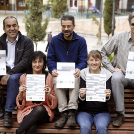 El secretario General de WWF, Juan Carlos del Olmo; la directora de SEO/BirdLife,Asuncion Ruiz; el coordinador de Ecologistas en Acción, Paco Segura; la directora de Amigos de la Tierra, Liliane Spendeler; y el director de Greenpeace, Mario