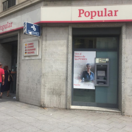 Una oficina del extinto Banco Popular, comprado por el Banco Santander en junio de 2017. E.P.