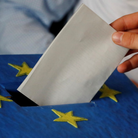 Proyecto de educación alemán que invita a los menores de edad a votar en las elecciones europeas. REUTERS/Hannibal Hanschke