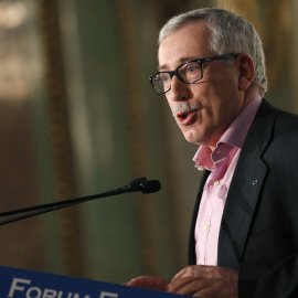 El secretario general de CCOO, Ignacio Fernández Toxo, durante su intervención en un Desayuno informativo, organizado por Nueva Economía Fórum. -EFE/Sergio Barrenechea