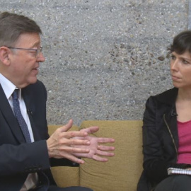 Ximo Puig, presidente de la Generalitar y Marta Nebot