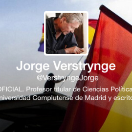 Perfil de Twitter de Jorge Verstrynge.
