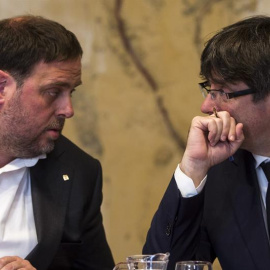 Junqueras i Mas al consell executiu de la Generalitat. EFE / Quique García