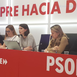 Momento del acto realizado en la sede del PSOE de Madrid / Público - Marisa Kohan