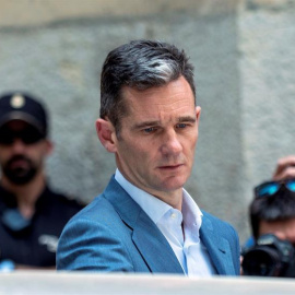 Iñaki Urdangarin a su salida hoy de la Audiencia de Palma/EFE