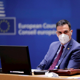El presidente del Gobierno, Pedro Sánchez, este viernes en Bruselas