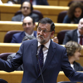 Foto de archivo de Mariano Rajoy en el Senado. / EFE