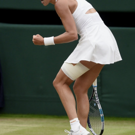 Garbine Muguruza durante la final Wimbledon./EFE