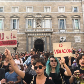 Protesta en Barcelona contra la sentencia de 'La Manada'.