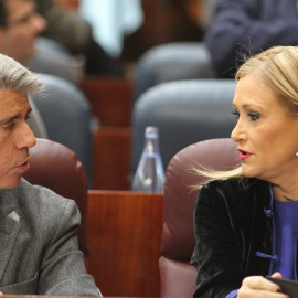 Ángel Garrido y Cristina Cifuentes, en la Asamblea de Madrid. / EP