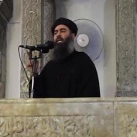 Abu Bakr al Bagdadi en un vídeo fechado en julio de 2014. - REUTERS