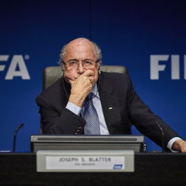 Joseph Blatter, presidente de la FIFA, en el cuartel general del estamento en Zúrich. /AFP