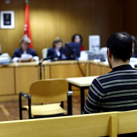 Daniel Pérez Berlanga, el hombre que estrelló su coche contra la sede del Partido Popular en la calle Génova de Madrid. EUROPA PRESS.