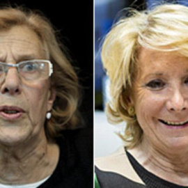 Manuela Carmena y Esperanza Aguirre.