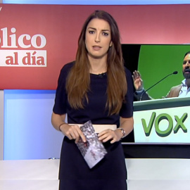 Natalia Moro en el informativo de 'Público al Día' del 24 de mayo de 2019.