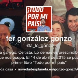 El perfil de Twitter de 'Gonzo'.