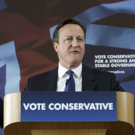 El primer ministro británico, David Cameron, en un mitin. - REUTERS