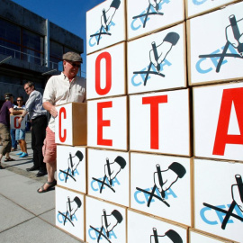 Manifestación contra el CETA en Alemania. REUTERS/Ralph Orlowski