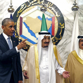Barack Obama junto al rey saudí, Salman bin Abdelaziz. - REUTERS
