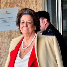 Rita Barberá, el pasado 12 de abril, a su salida de la Audiencia de Palma tras prestar declaración en el juicio de Nóos. / EFE