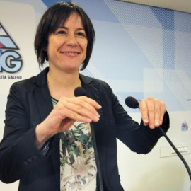 Ana Pontón, candidata del Bloque Nacionalista Galego (BNG), en un mitín. EFE/Archivo