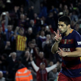 El delantero uruguayo del Barcelona, Luis Suárez.  EFE / Alberto Estévez