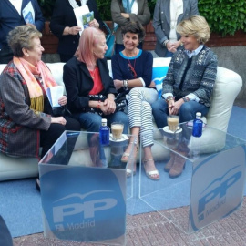 Esperanza Aguirre en un acto de precampaña este miércoles. EP