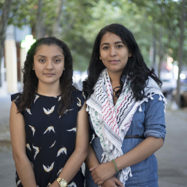 Las activistas nicaragüenses Jessica Cisneros y Yerling Aguilera