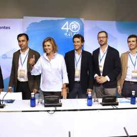 Cospedal, Maillo, Maroto, Casado, Arenas y cargos del PP balear en la interprovincial del partido en Mallorca. EFE/LLITERES