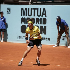 David Ferrer en la Caja Mágica.