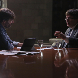 El president de la Generalitat, Carles Puigdemont, entrevistat per Jordi Évole / Rubén Moreno