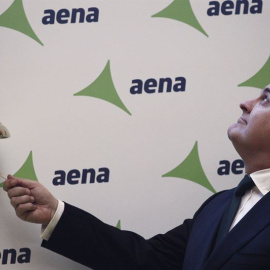 El presidente de Aena, José Manuel Vargas, en la salida a bolsa del gestor de los aeropuertos españoles. E.P.