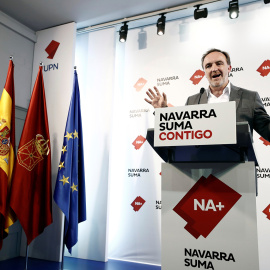 El candidato de Navarra Suma a la Presidencia del Gobierno, Javier Esparza. EFE/Jesús Diges
