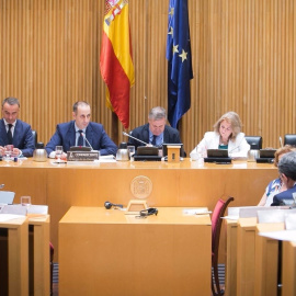 El presidente del FROB, Jaime Ponce, durante su comparecencia en el Congreso. E.P.
