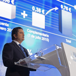 El presidente de Endesa, Borja Prado, en la junta de accionistas de la eléctrica. EFE