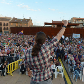 Pablo Iglesias, en el mitin de apertura de campaña. PODEMOS