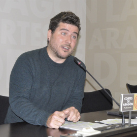 El diputado de Podemos en las Cortes de Aragón, Nacho Escartín. E.P.