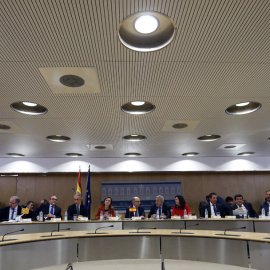 El ministro de Hacienda y Administraciones Públicas en funciones, Cristóbal Montoro, preside la reunión del Consejo de Política Fiscal y Financiera, con los consejeros de Finanzas de las CCAA. EFE/Mariscal