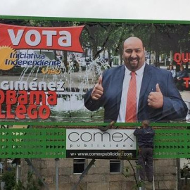 Cartel electoral de Sinaí Giménez.- TWITTER