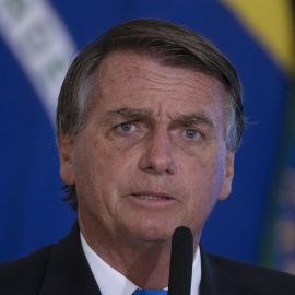 29/04/2022. El presidente de Brasil, Jair Bolsonaro, participa en un acto en el Palacio do Planalto de Brasilia, a 26 de abril de 2022.