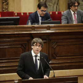 El President de la Generalitat explica al Parlament els efectes del referèndum de l'1 d'octubre / Xavier Herrero